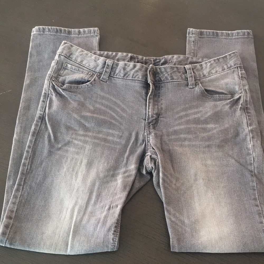 Women’s Rue 21 Gray Low Rose Skinny Jeans sz 13/14